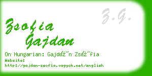 zsofia gajdan business card